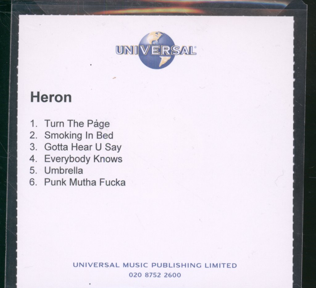 Heron (2000'S Group) - Turn The Page - Cdr