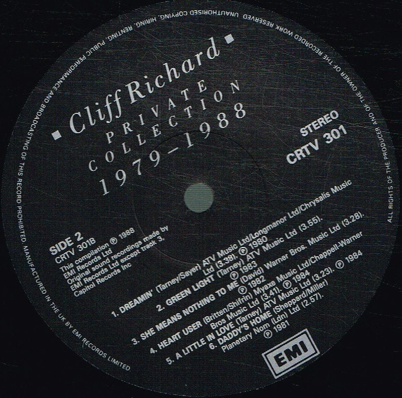 Cliff Richard - Private Collection - Double Lp