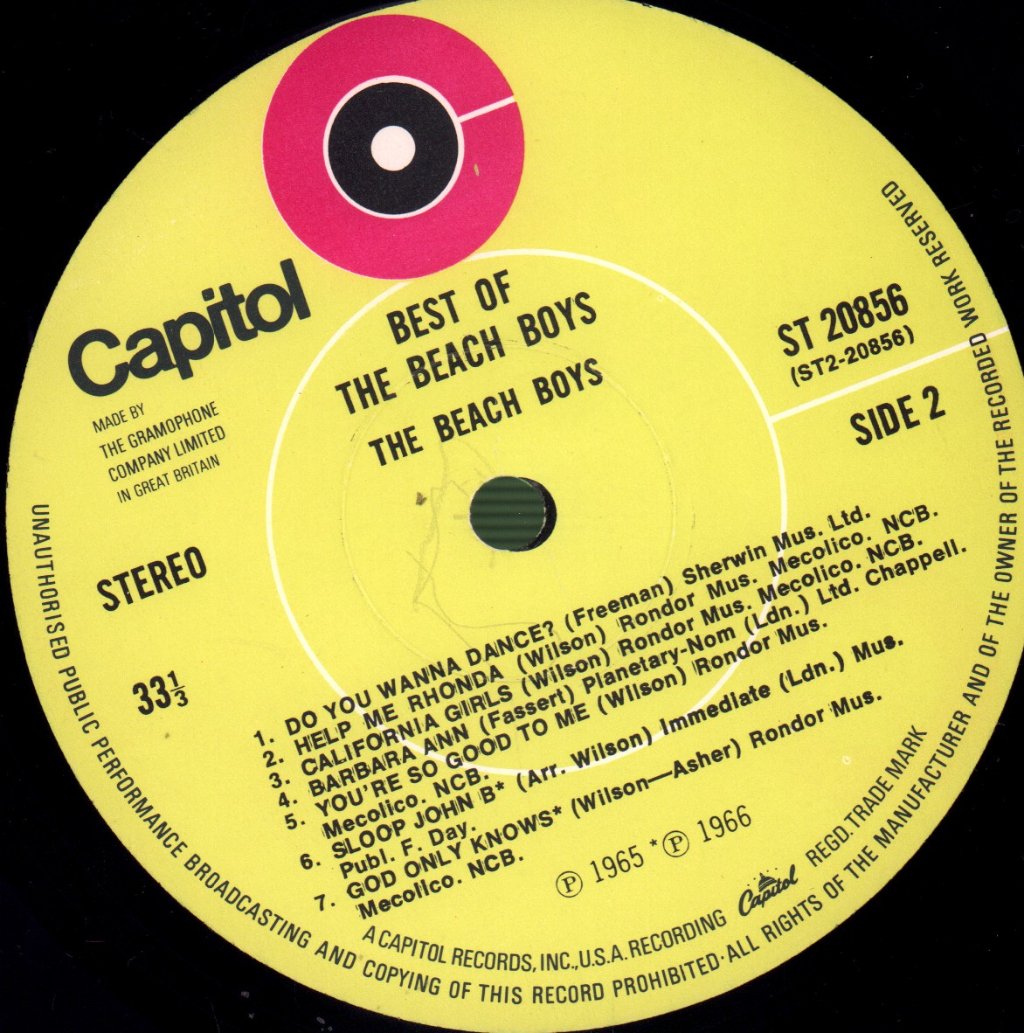 Beach Boys - Best Of The Beach Boys - Lp