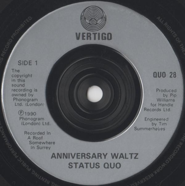 Status Quo - Anniversary Waltz - 7 Inch