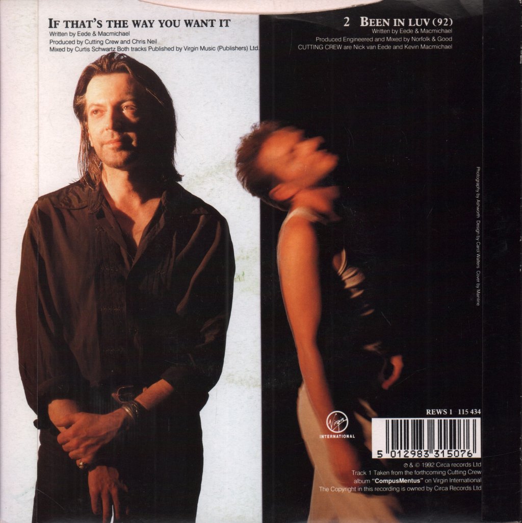 Cutting Crew - If That's The Way You Want It - 7 Inch