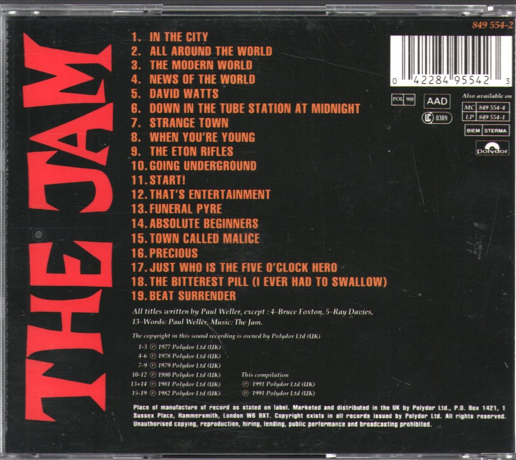 Jam - Greatest Hits - Cd