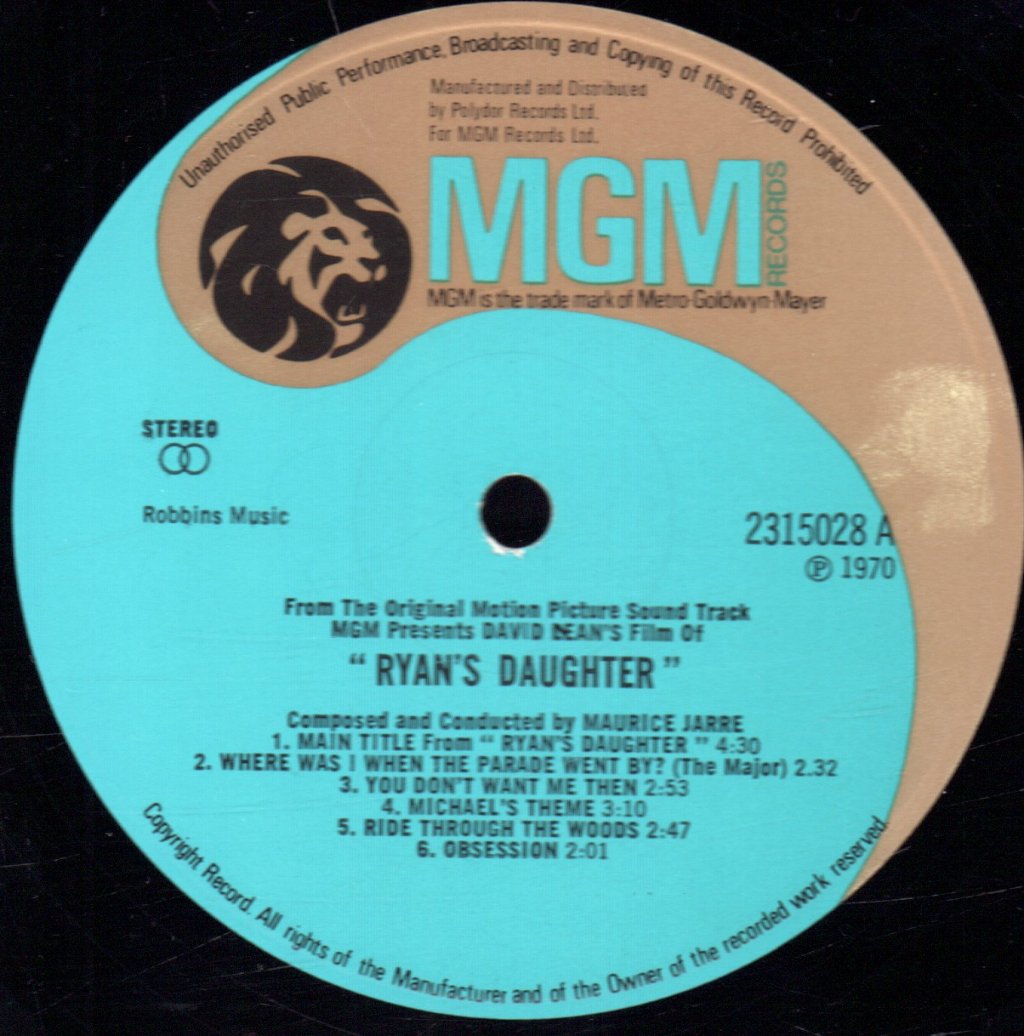 Ryan's Daughter - Original Sound Track Album - Lp