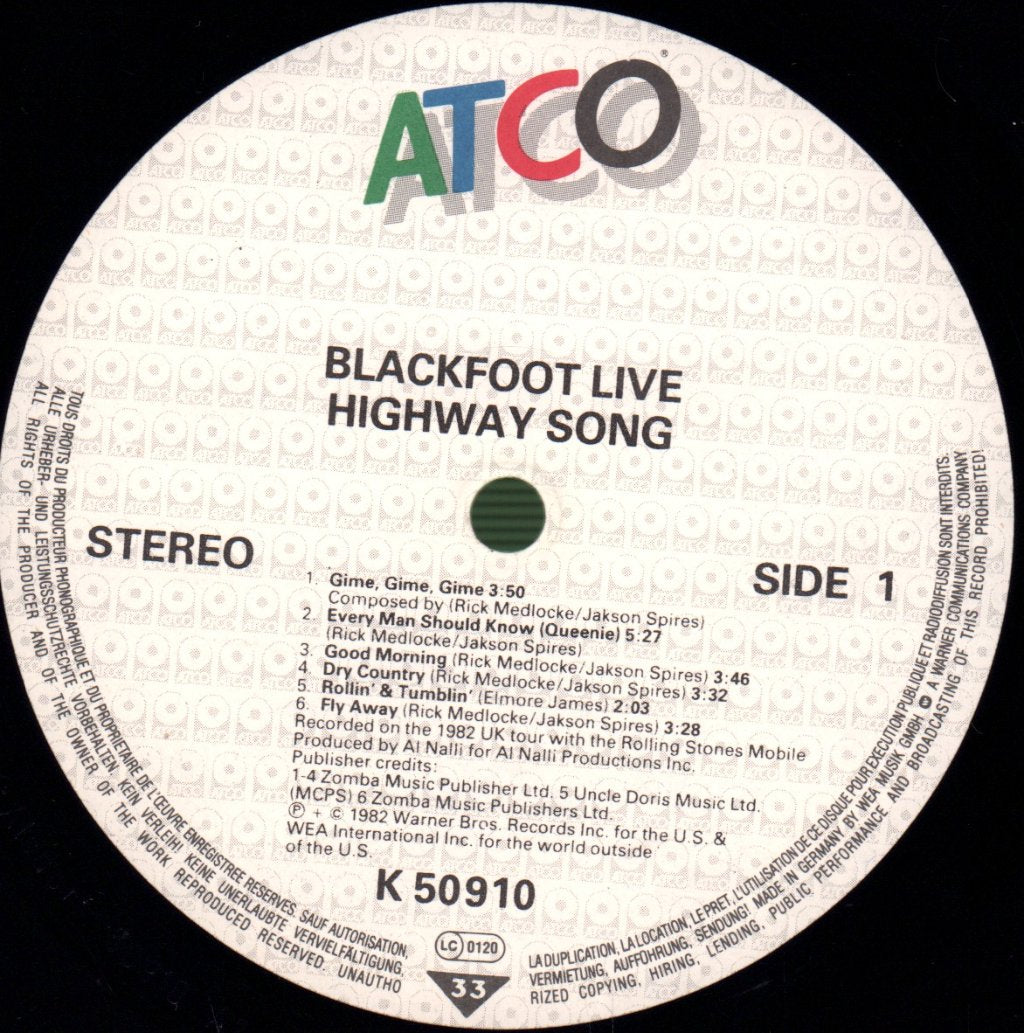 Blackfoot - Highway Song (Live) - Lp