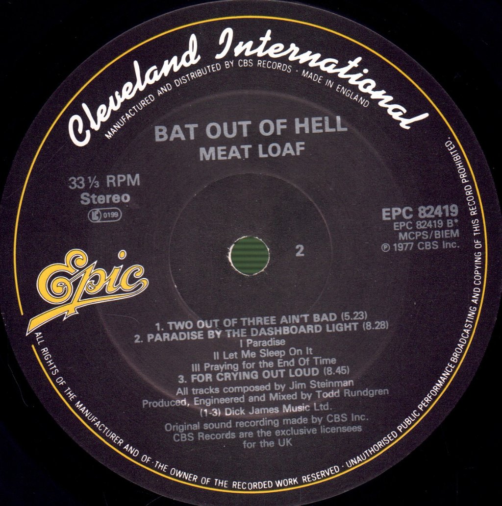 Meat Loaf - Bat Out Of Hell - Lp