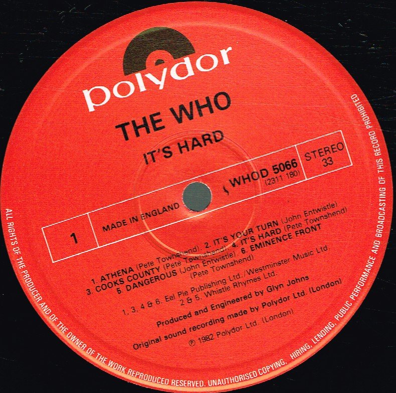 Who - It's Hard - Lp