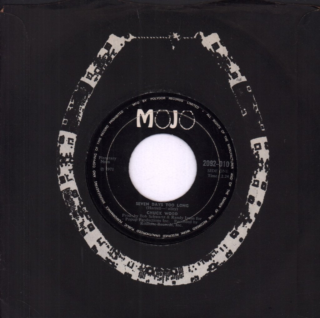 Chuck Wood - Seven Days Too Long - 7 Inch