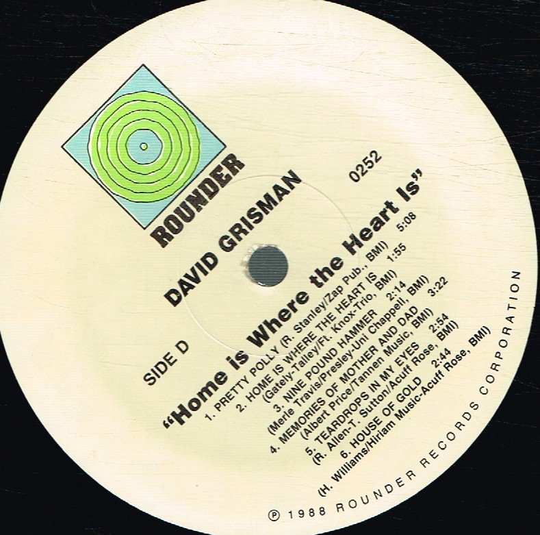 David Grisman - Home Is Where The Heart Is - Double Lp