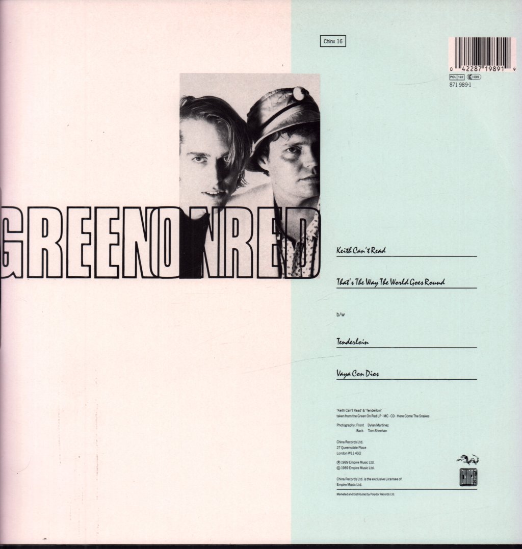 Green On Red - Keith Can't Read - 12 Inch