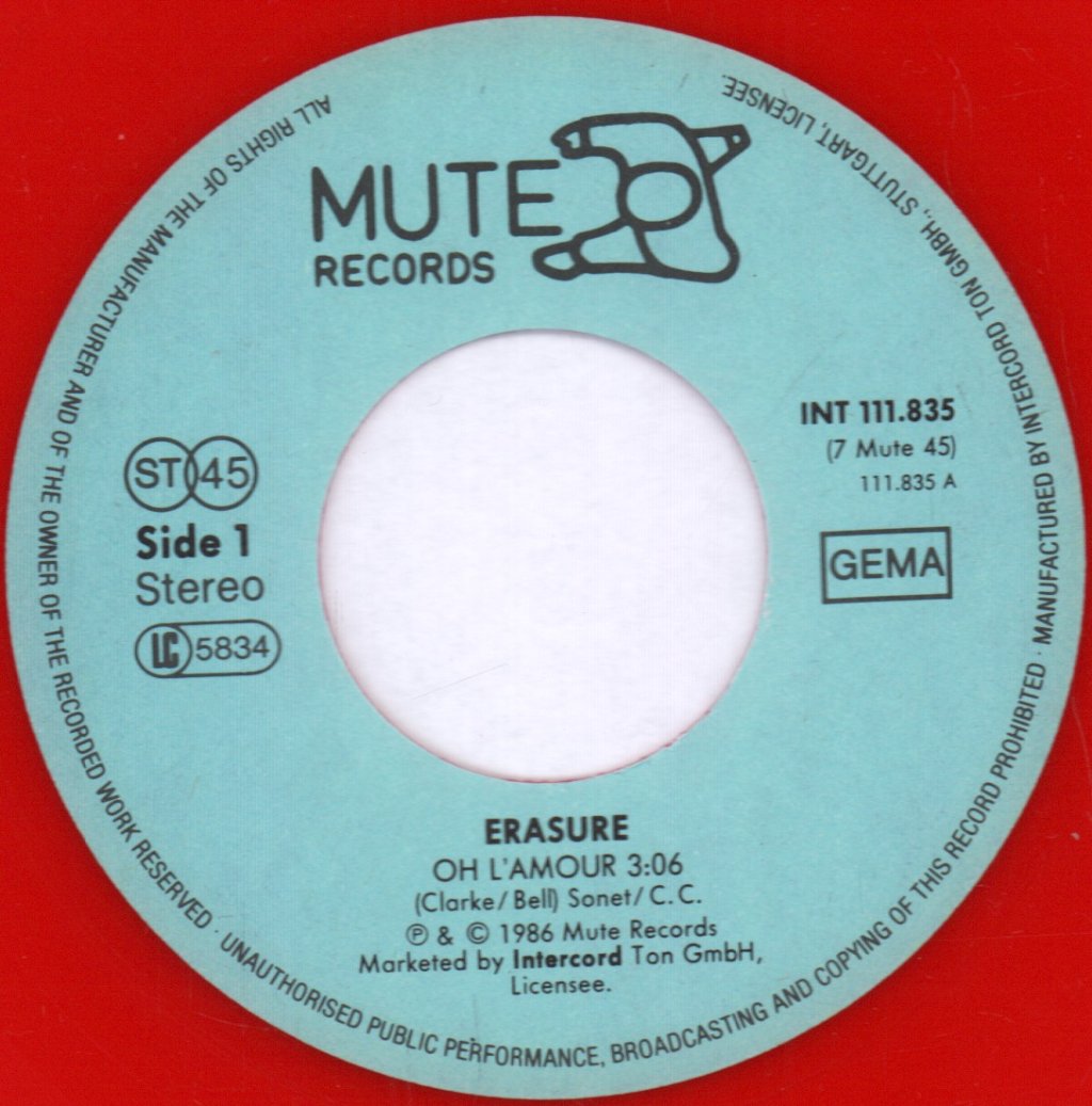 Erasure - Oh L'amour - 7 Inch