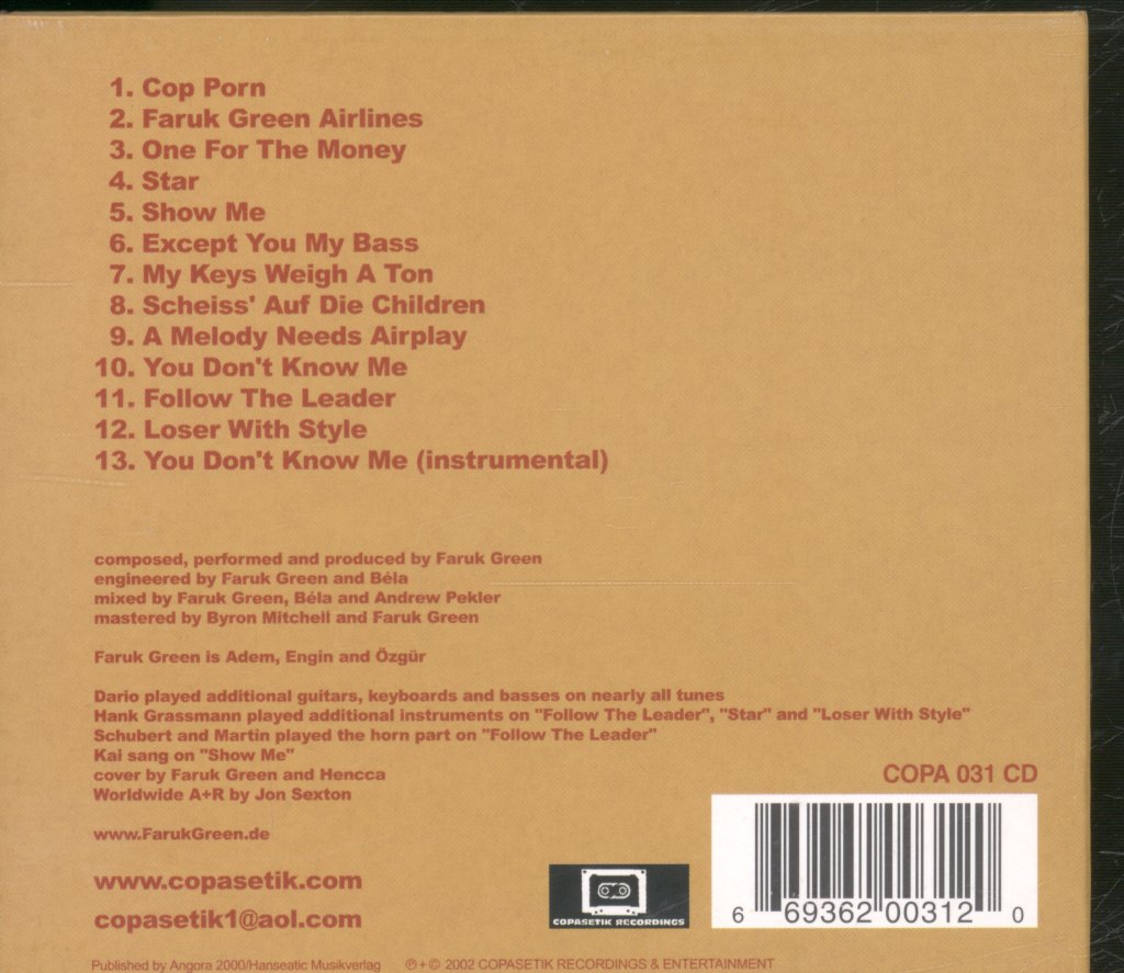 Faruk Green - A Certain Mr. Green - Cd