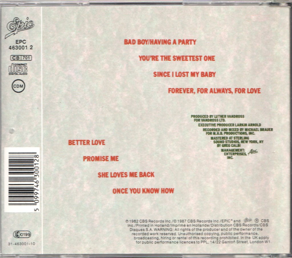 Luther Vandross - Forever, For Always, For Love - Cd