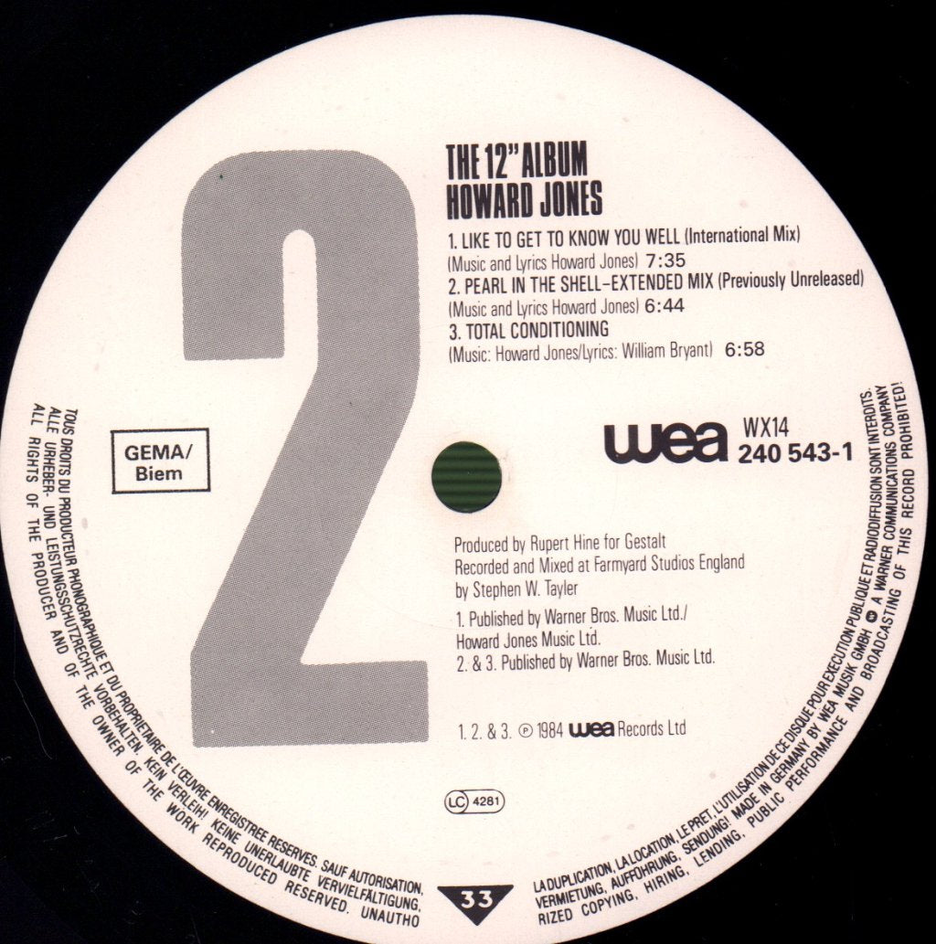 Howard Jones - 12" Album - Lp