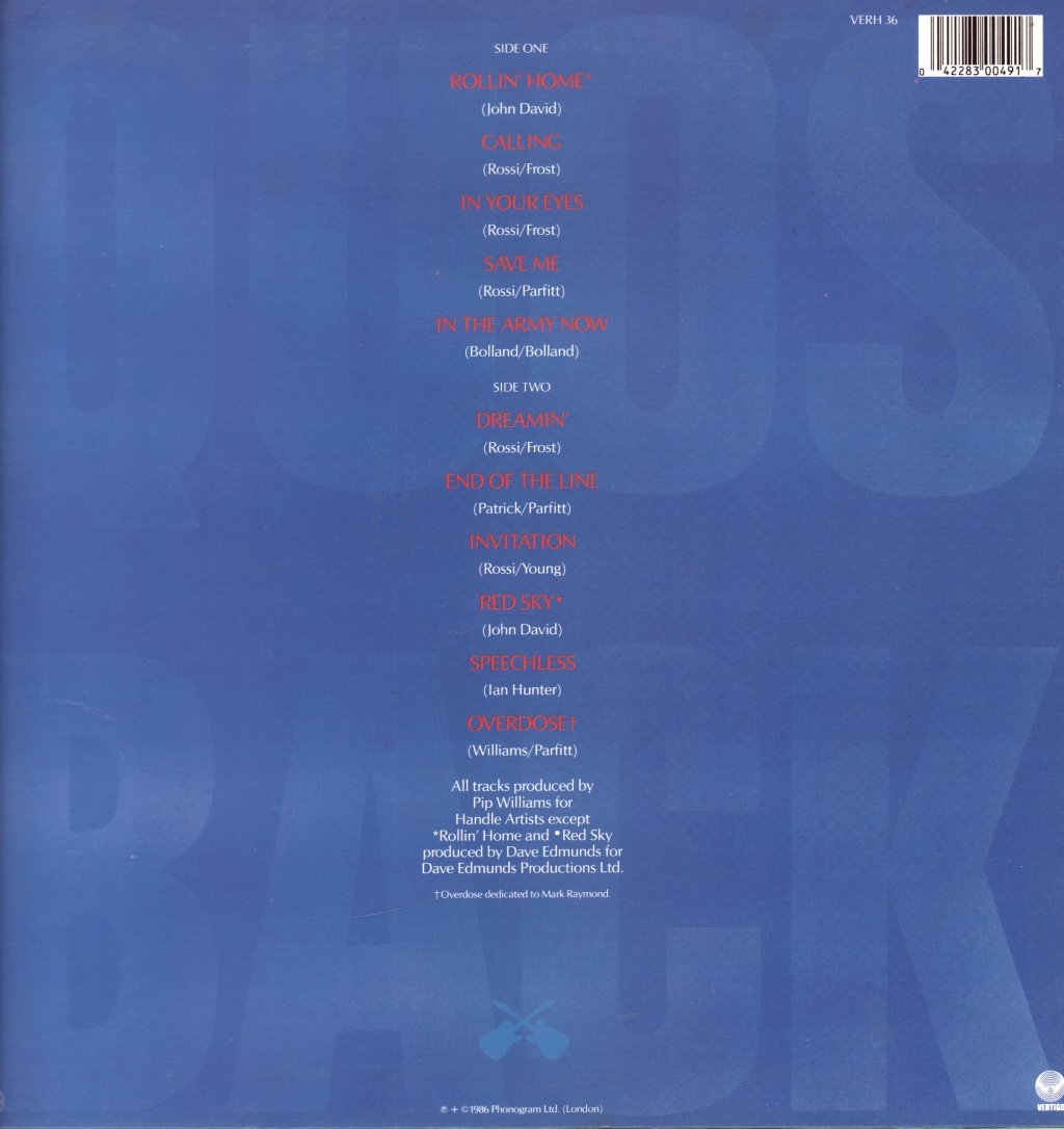 Status Quo - In The Army Now - Lp