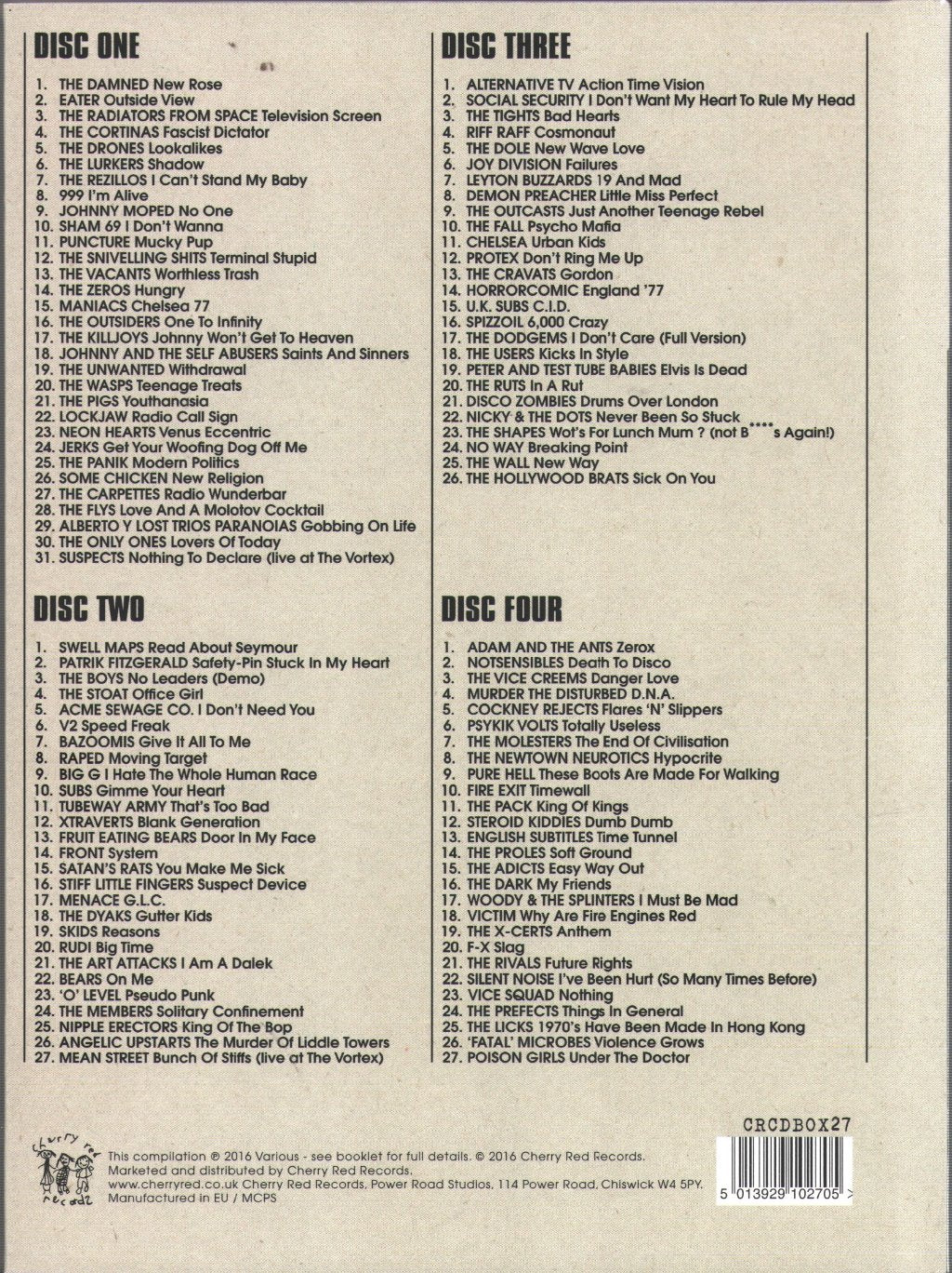 Various Artists - Action Time Vision (A Story Of Independent UK Punk 1976-1979) - Cd Set