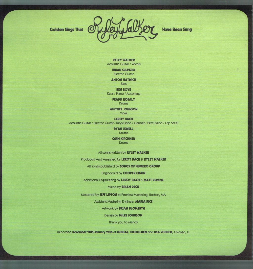 Ryley Walker - Golden Sings That Have Been Sung - Lp