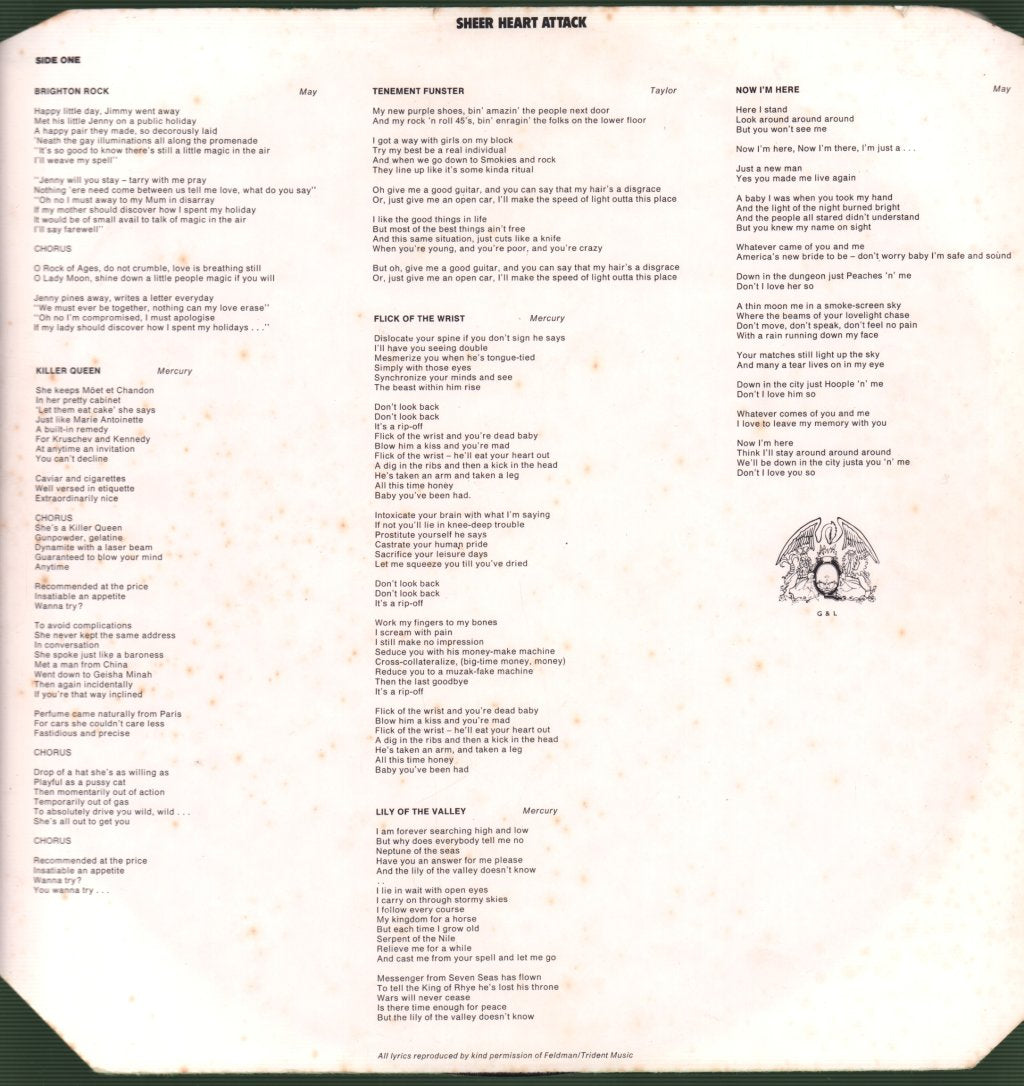 Queen - Sheer Heart Attack - Lp