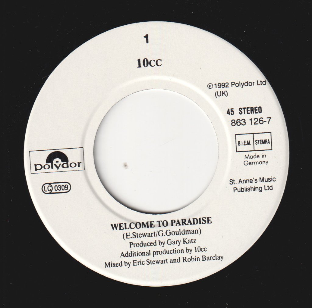 10cc - Welcome To Paradise - 7 Inch
