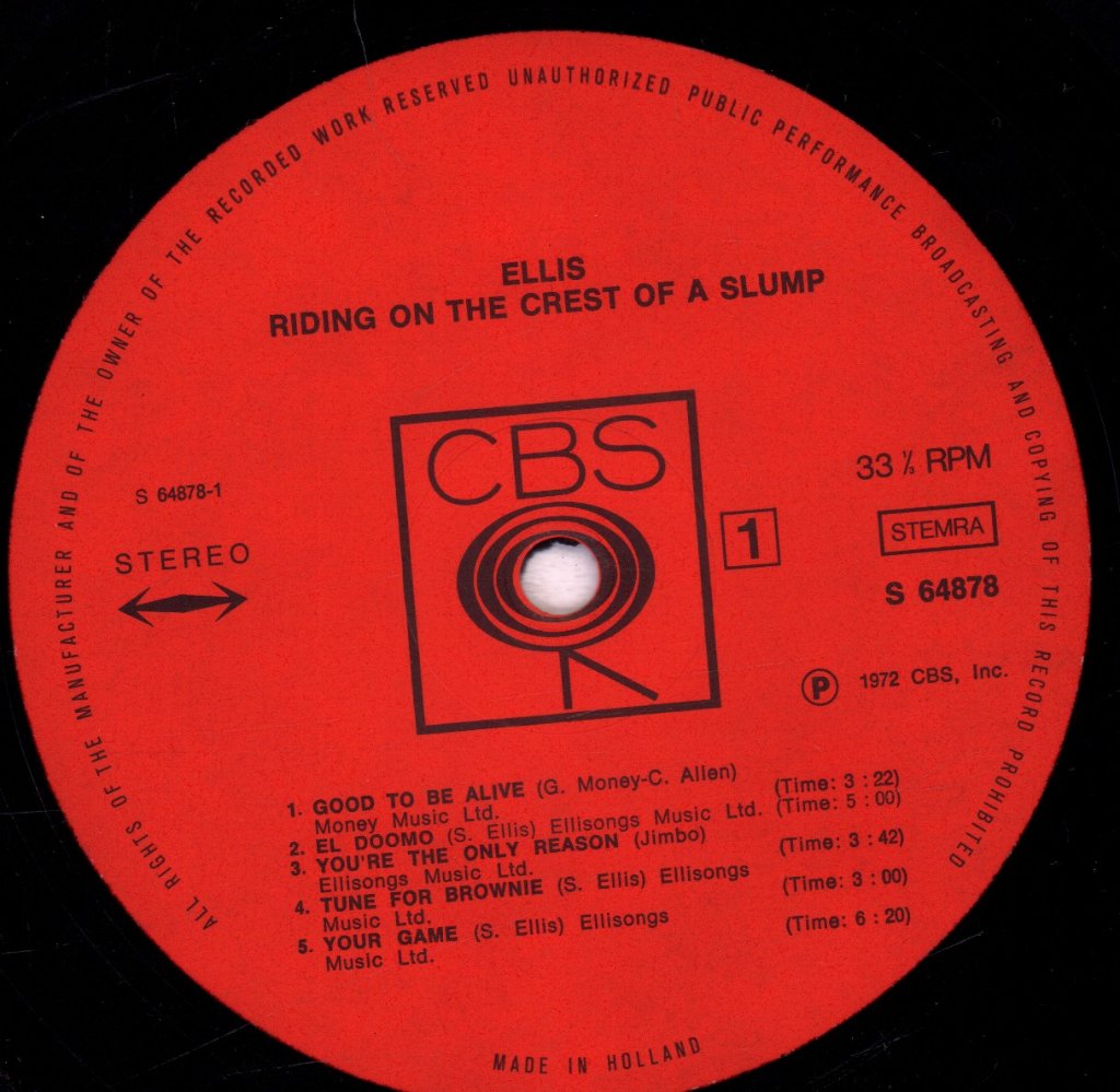 Ellis - Riding On The Crest Of A Slump - Lp