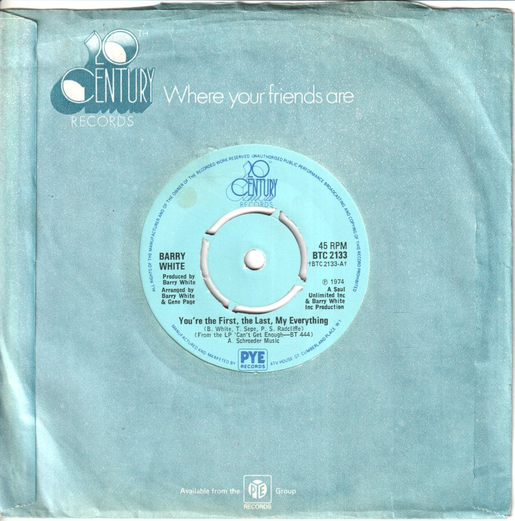 Barry White - You're The First The Last My Everything - 7 Inch