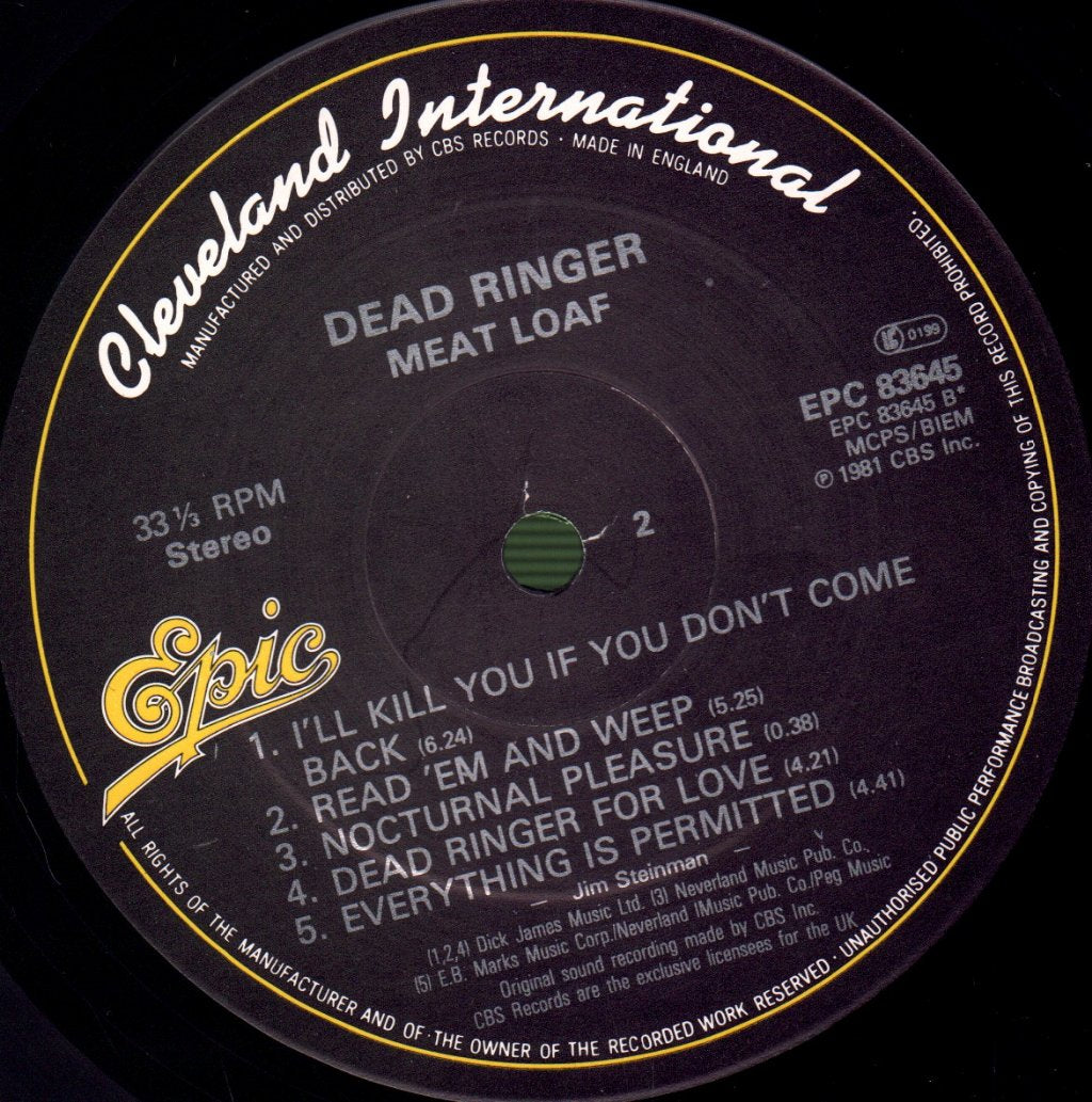 Meat Loaf - Dead Ringer - Lp