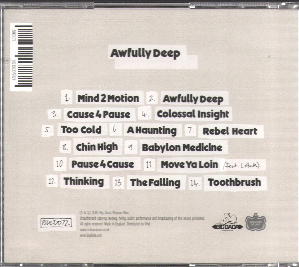 Roots Manuva - Awfully Deep - Cd