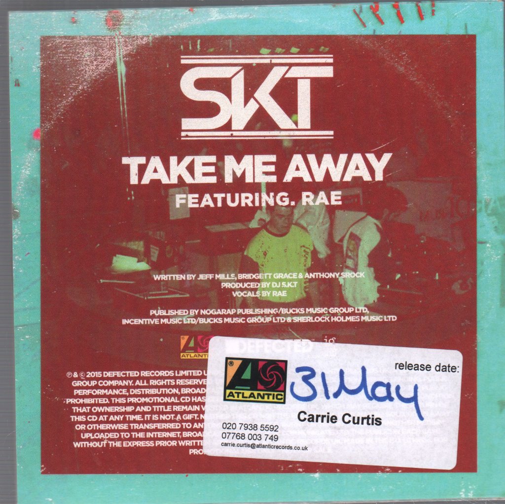 skt featuring rae - Take Me Away - Cdr