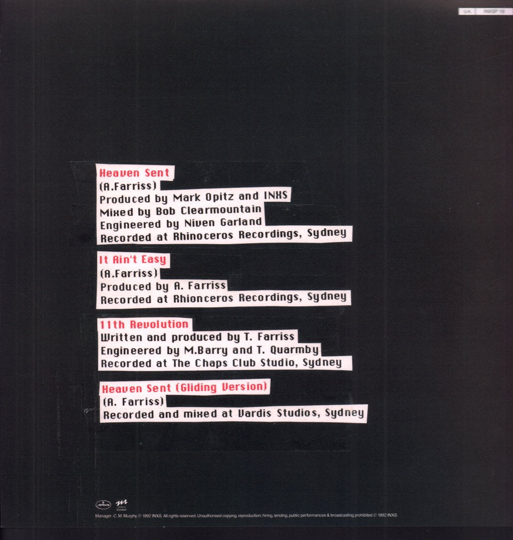 INXS - Heaven Sent - 12 Inch