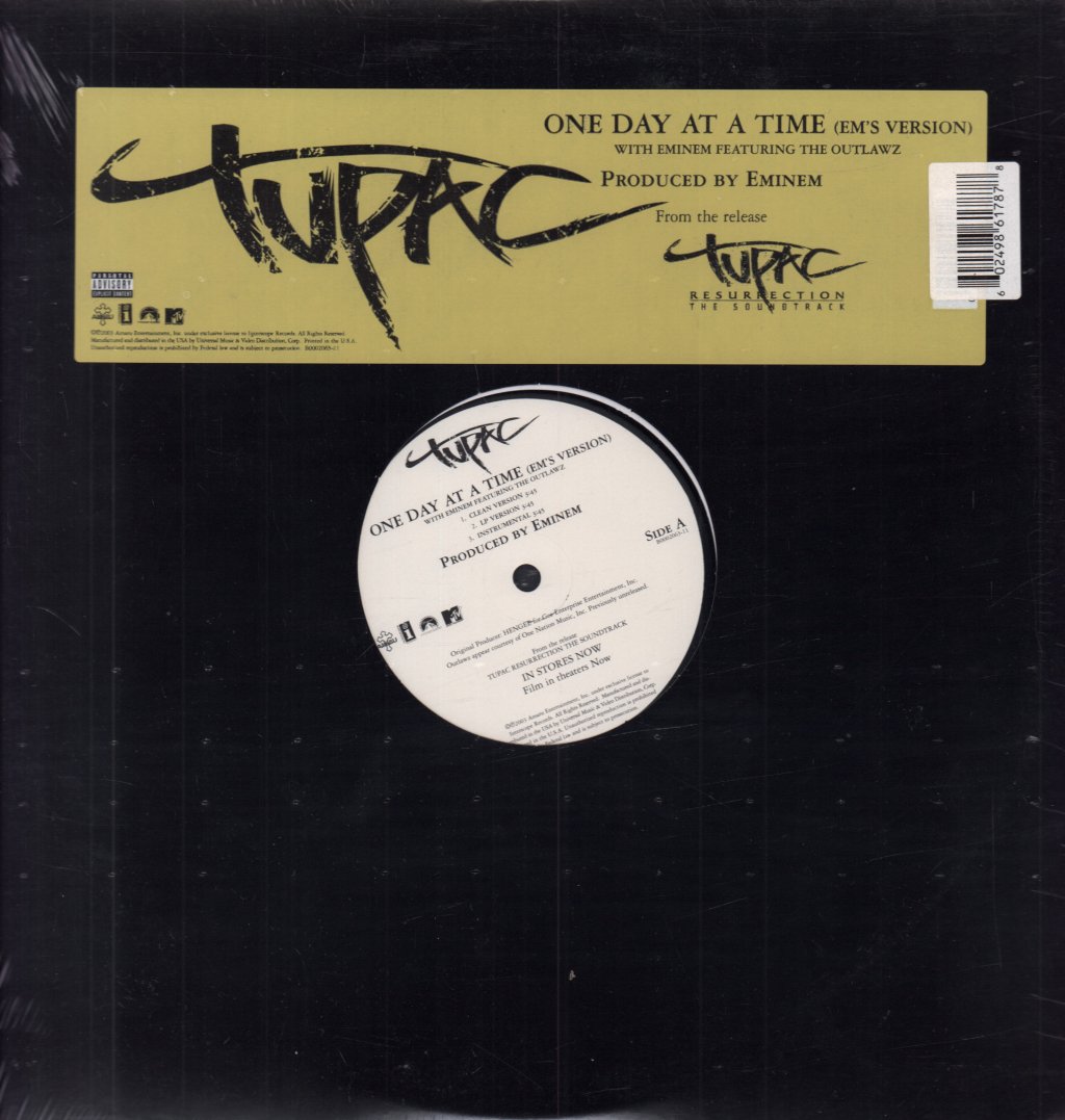Tupac With Eminem Featuring The Outlawz - One Day At A Time - 12 Inch