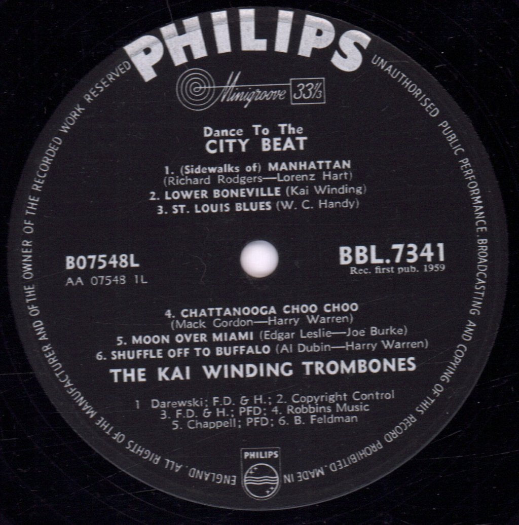 Kai Winding Trombones - Dance To The City Beat - Lp