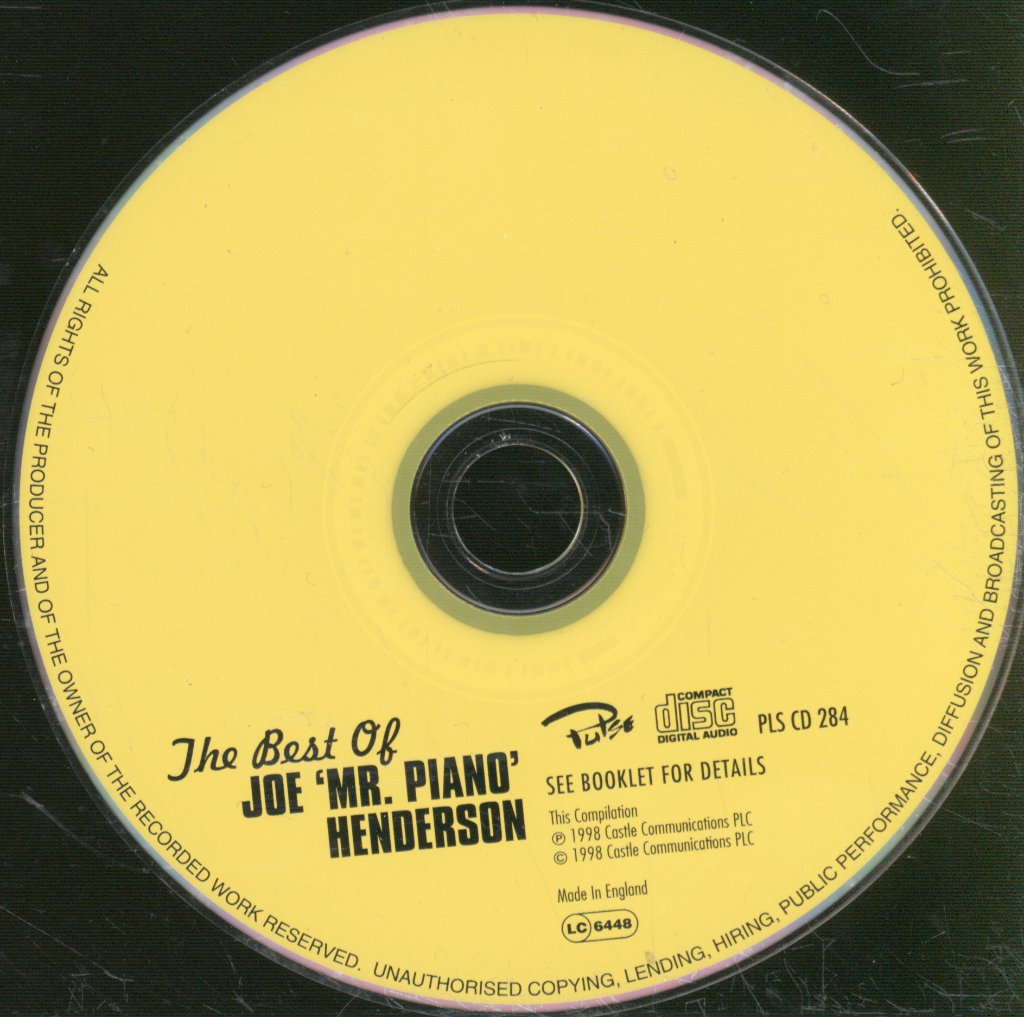 Joe Henderson - Best Of Joe 'Mr.Piano' Henderson - Cd