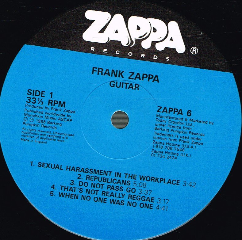 Frank Zappa - Guitar - Double Lp