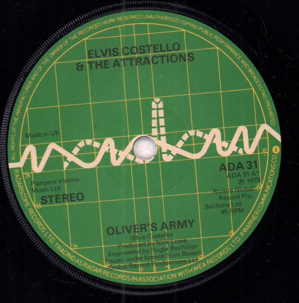 Elvis Costello And The Attractions - Oliver's Army - 7 Inch