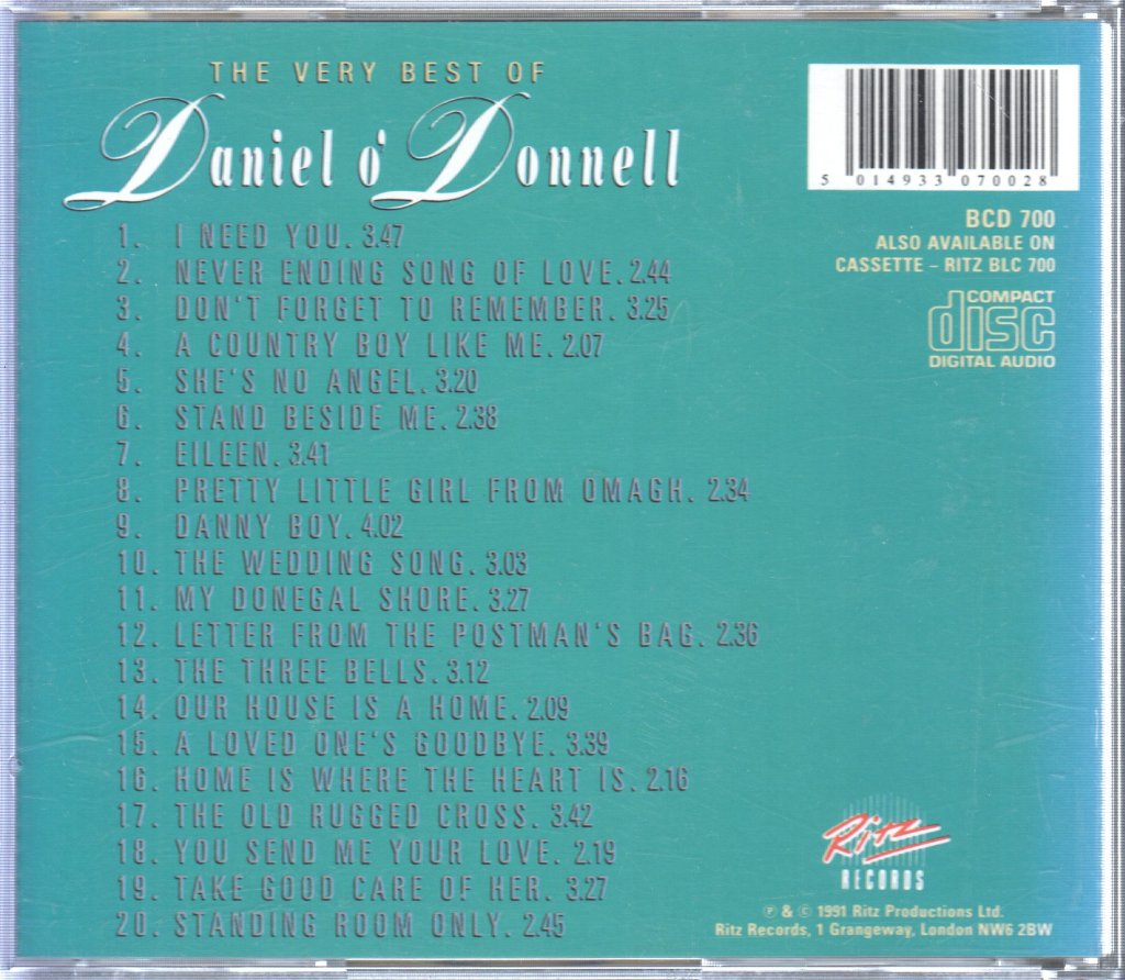 Daniel O'donnell - Very Best Of....... - Cd
