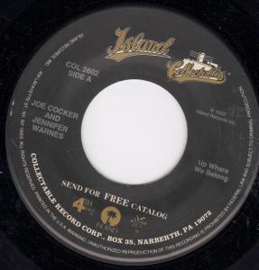Joe Cocker And Jennifer Warnes/Bourgeois Tagg - Up Where We Belong/I Don't Mind At All - 7 Inch