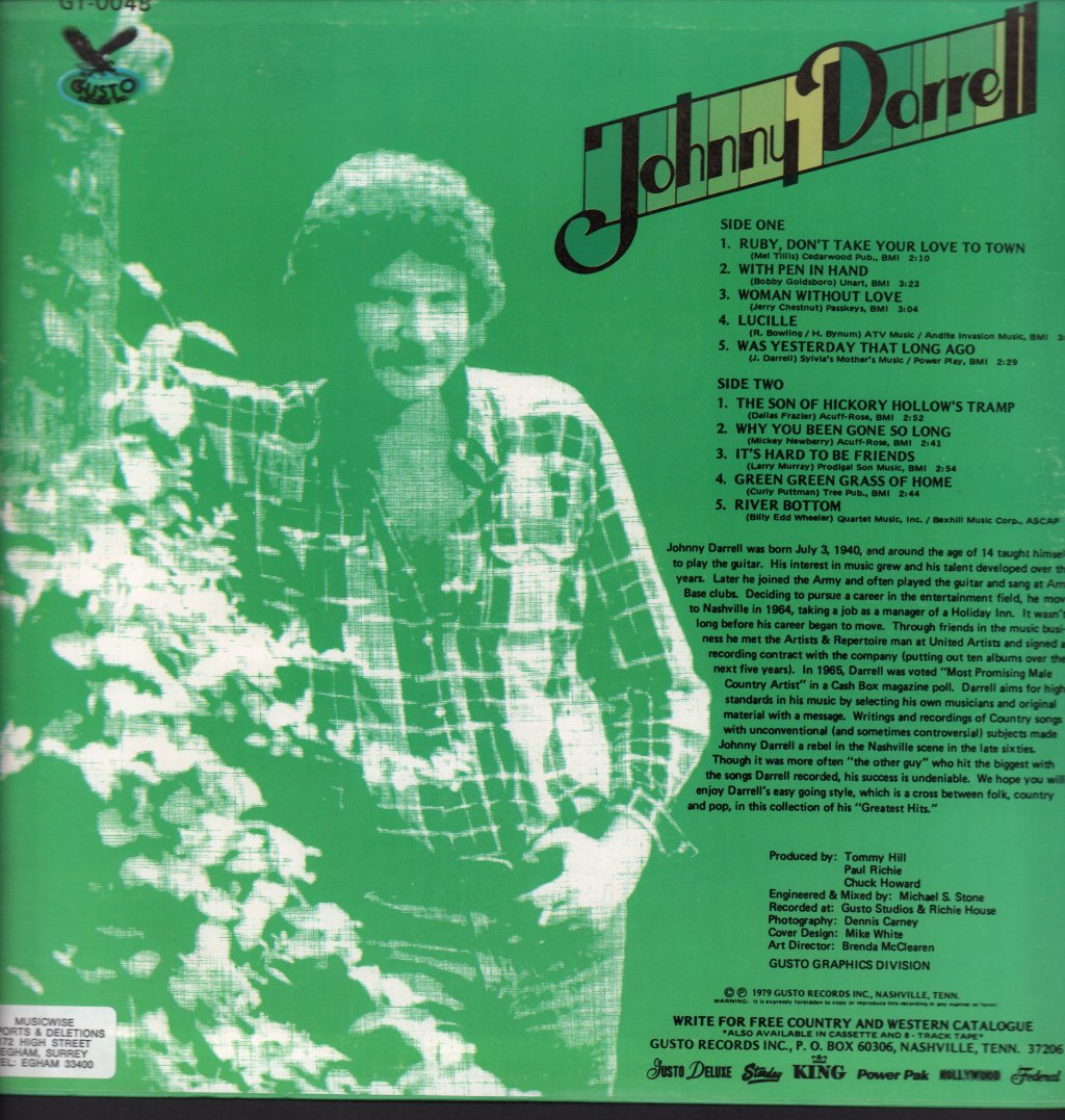 Johnny Darrell - Greatest Hits - Lp