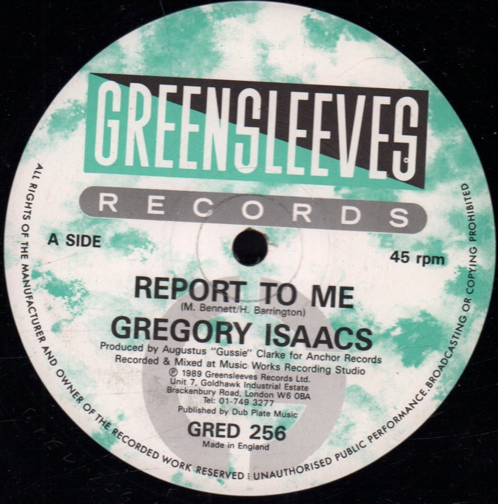 Gregory Isaacs - Report To Me - 12 Inch