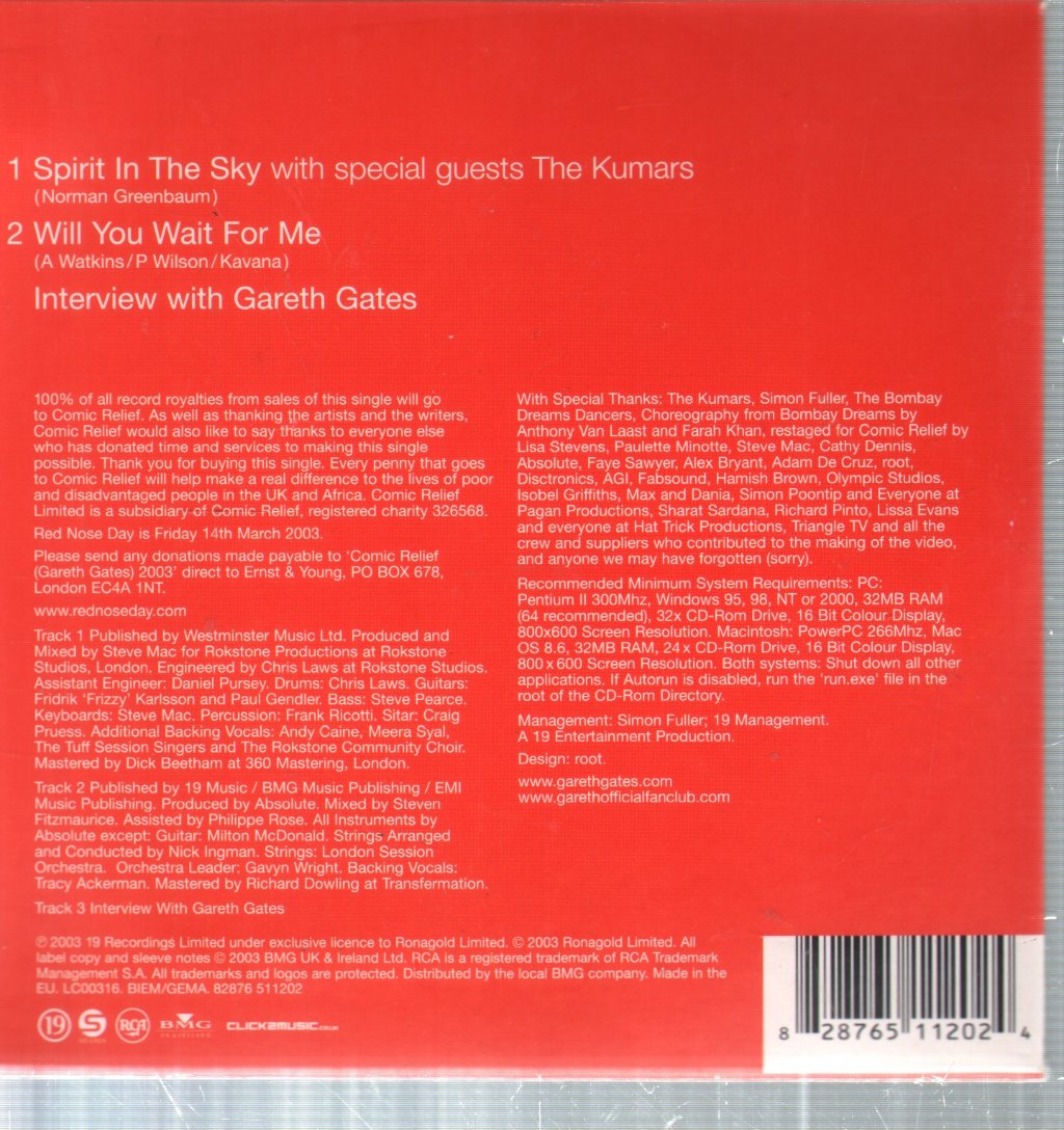 Gareth Gates - Spirit In The Sky - Cd