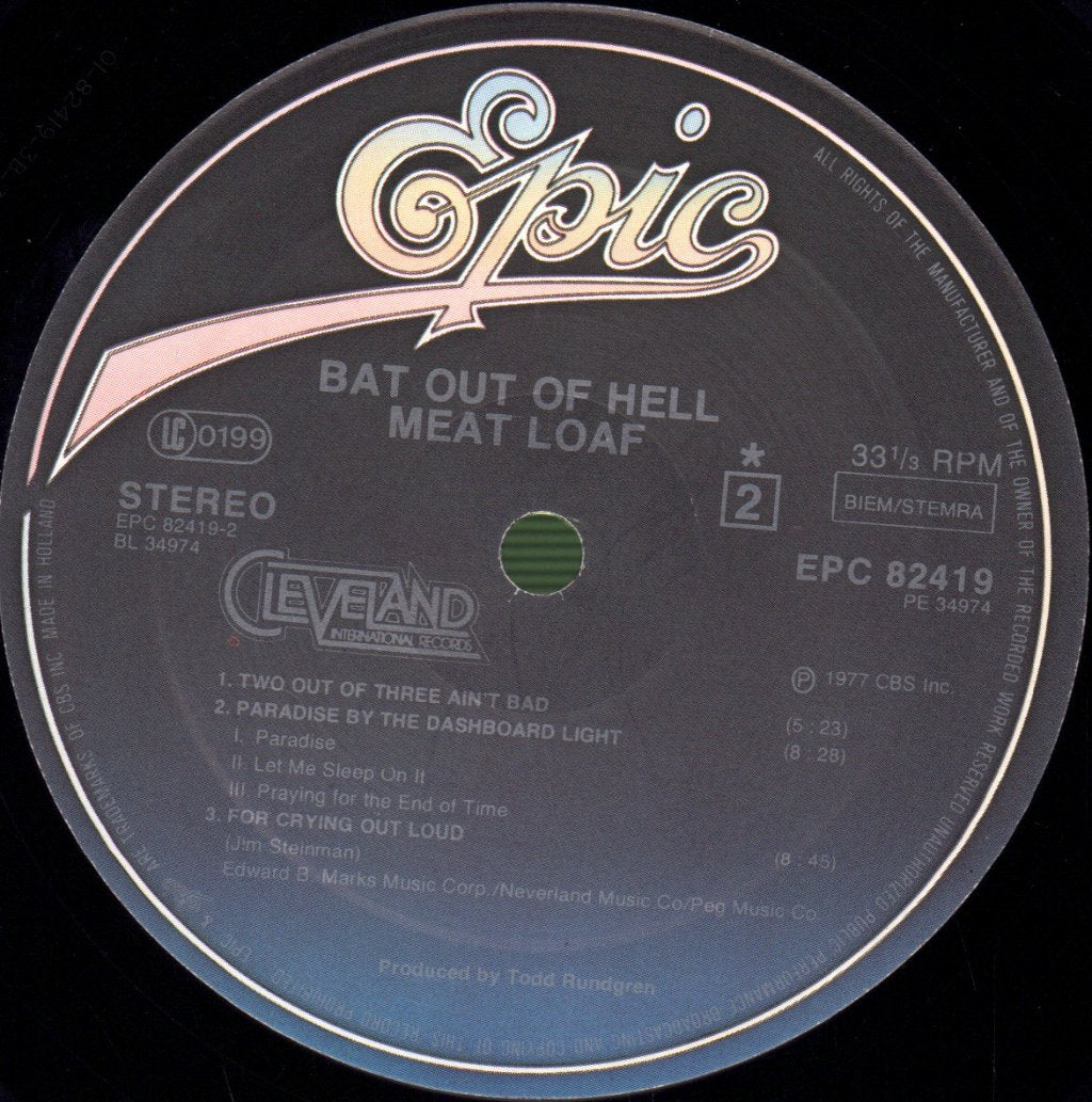Meat Loaf - Bat Out Of Hell - Lp