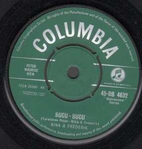 Nina And Frederik - Sucu Sucu - 7 Inch