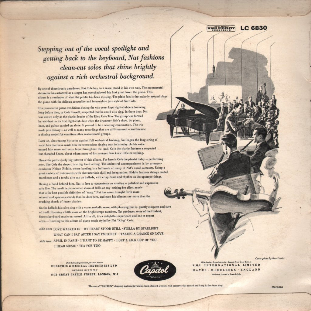 Nat King Cole - Piano Style Of - 10 Inch