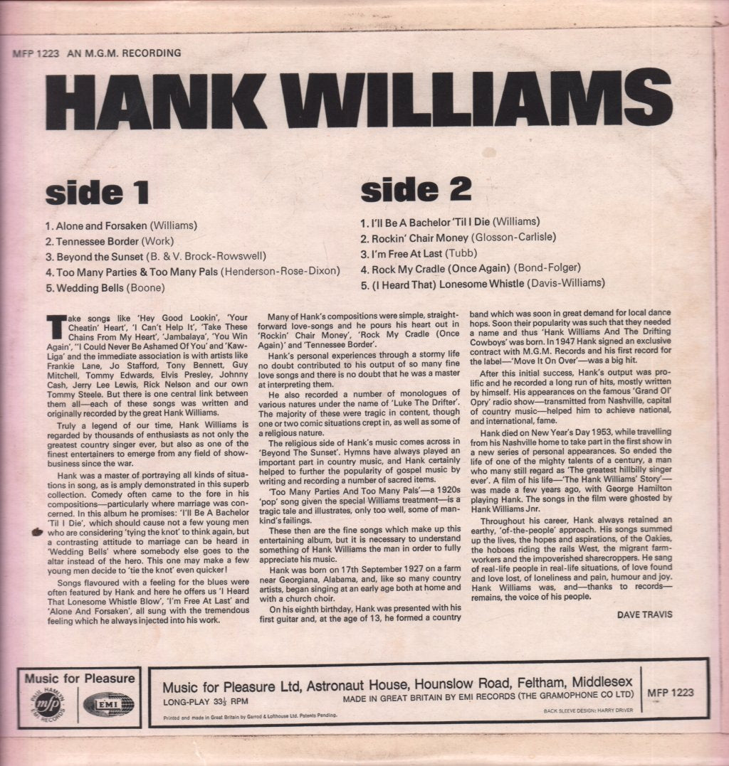 Hank Williams - Hank Williams - Lp