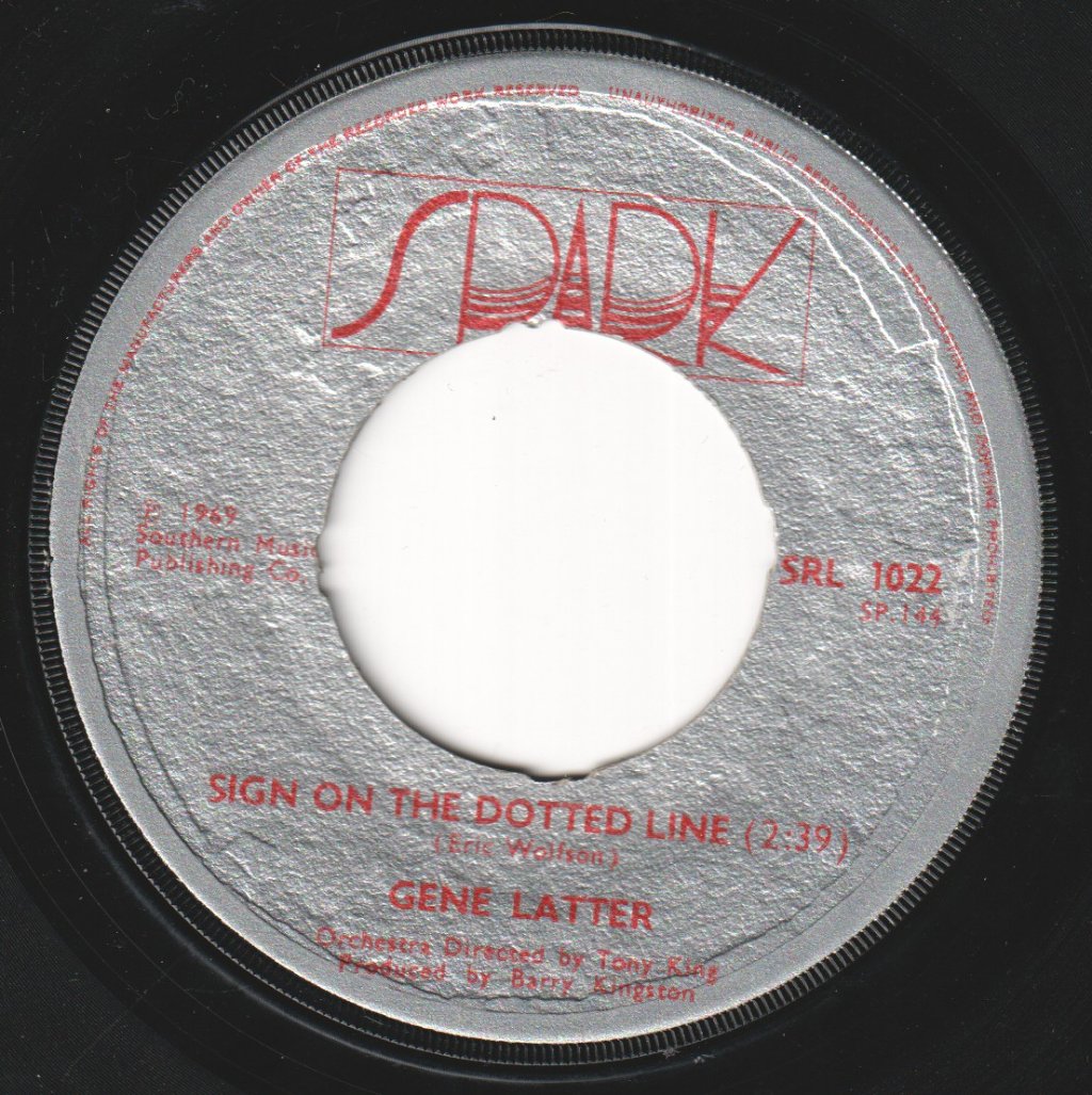 Gene Latter - Sign On The Dotted Line - 7 Inch