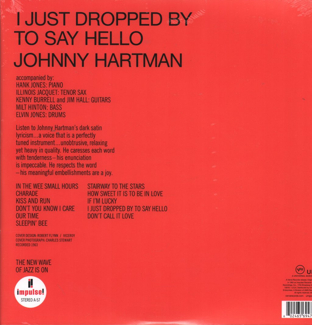 Johnny Hartman - I Just Dropped By To Say Hello (Verve By Request) - Lp