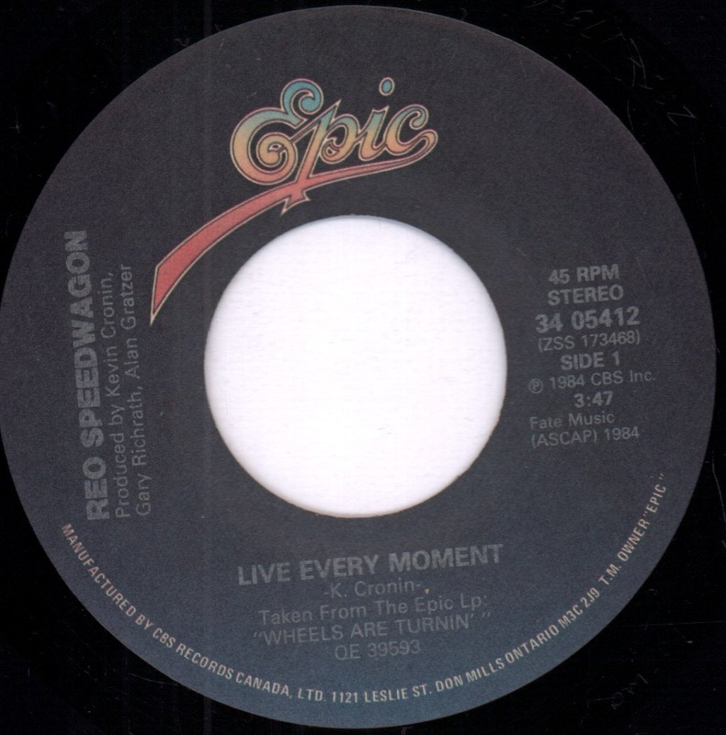 REO Speedwagon - Live Every Moment - 7 Inch