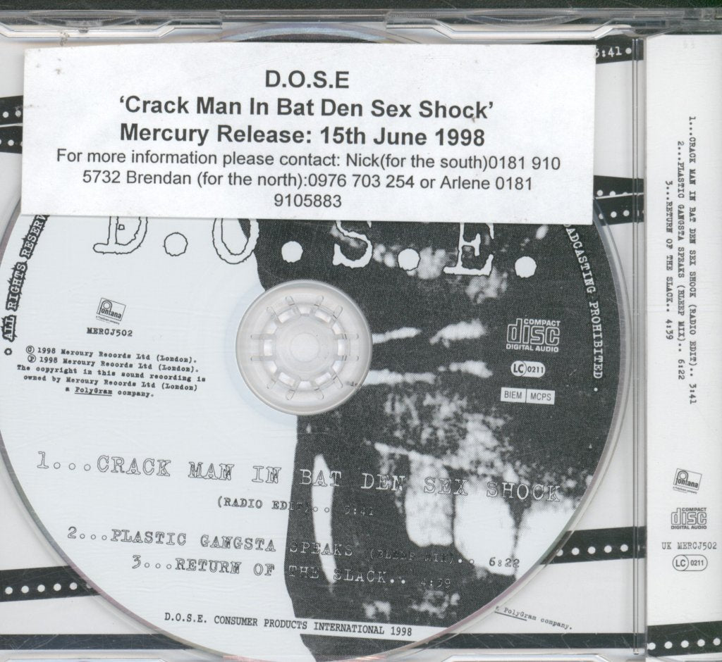 D.o.s.e. - Crack Man In Bat Den Sex Shock - Cd
