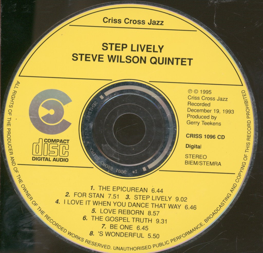 Steve Wilson Quintet - Step Lively - Cd