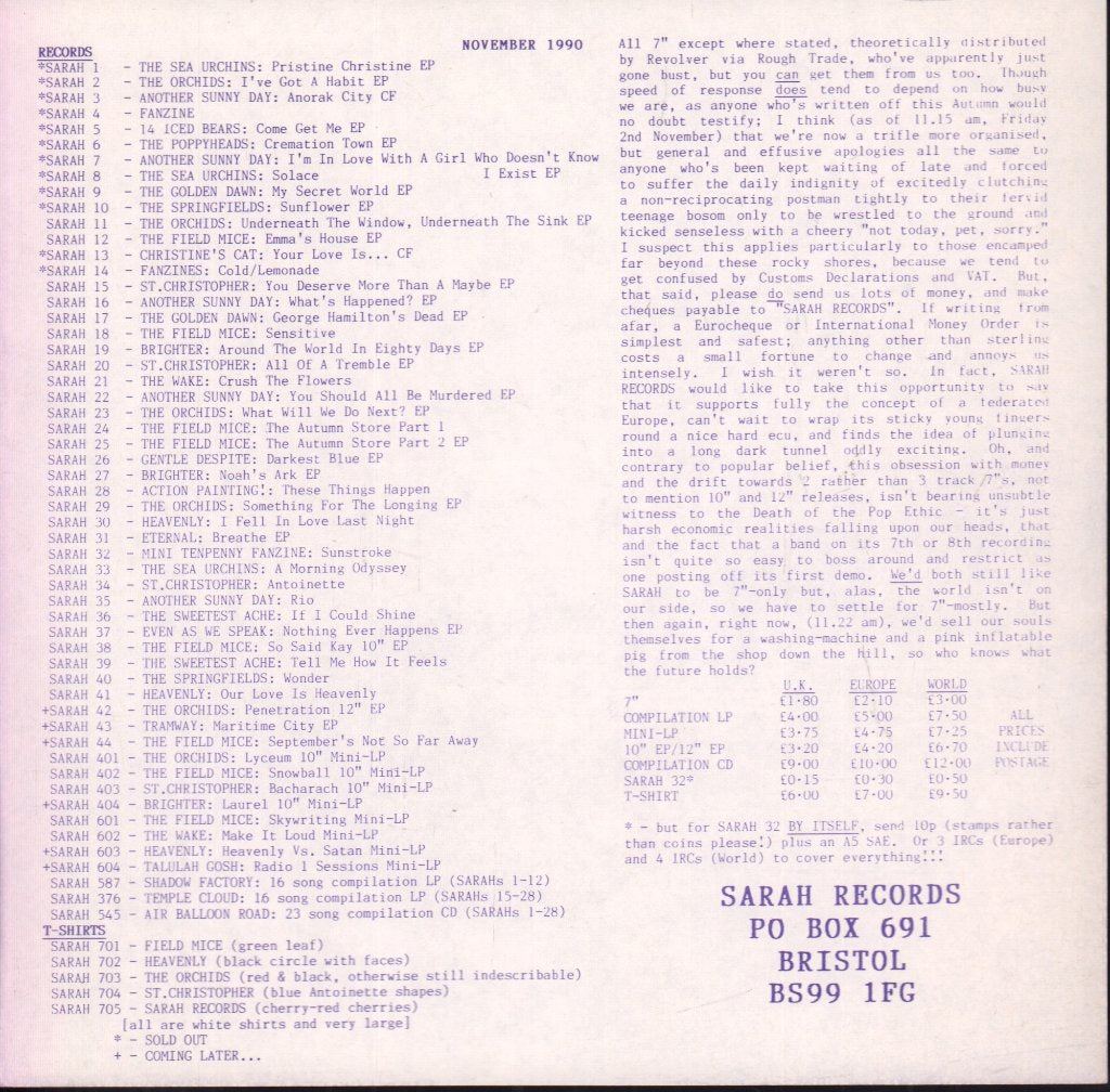 Heavenly - I Fell In Love Last Night - 7 Inch