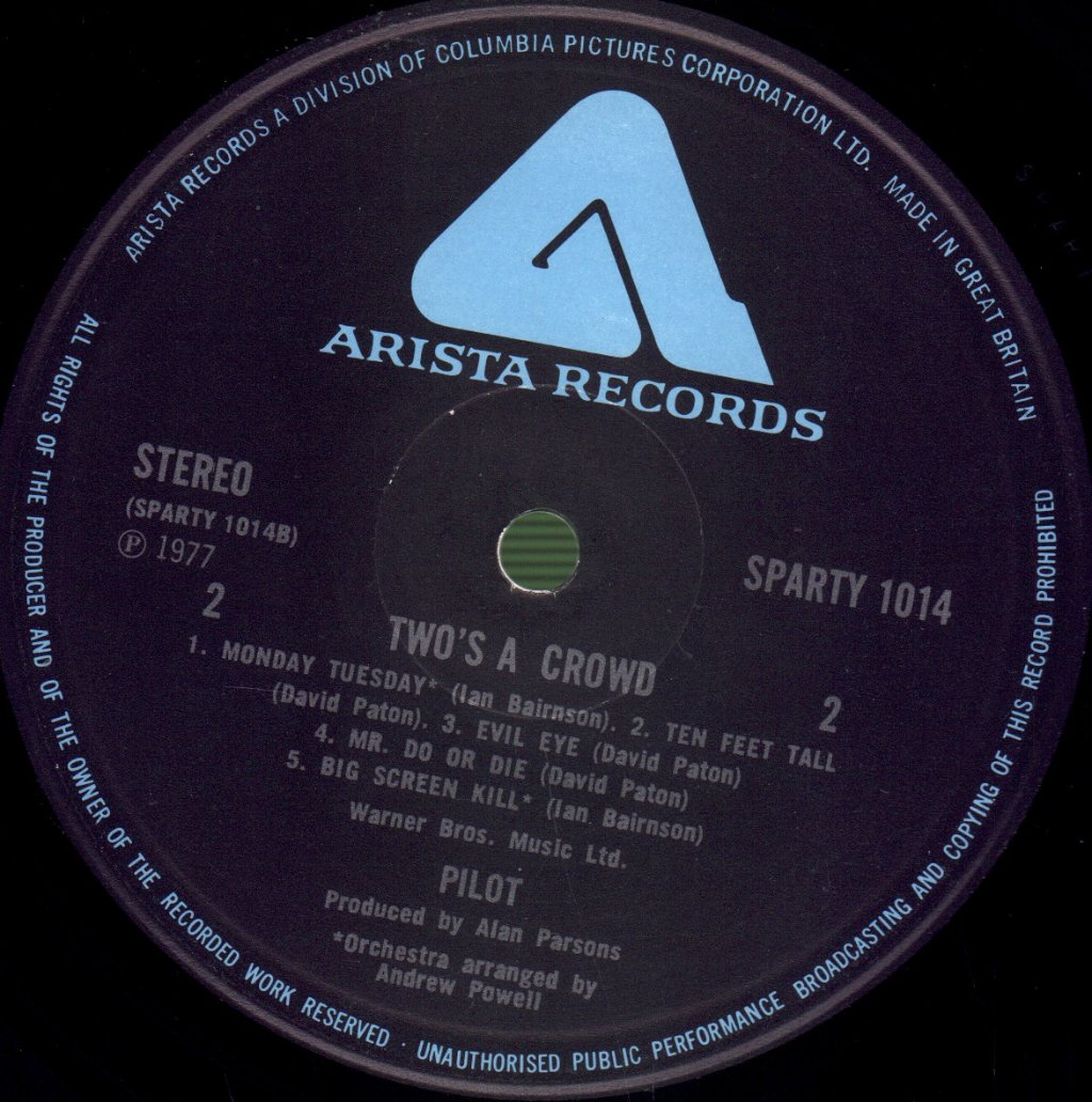 Pilot - Two's A Crowd - Lp