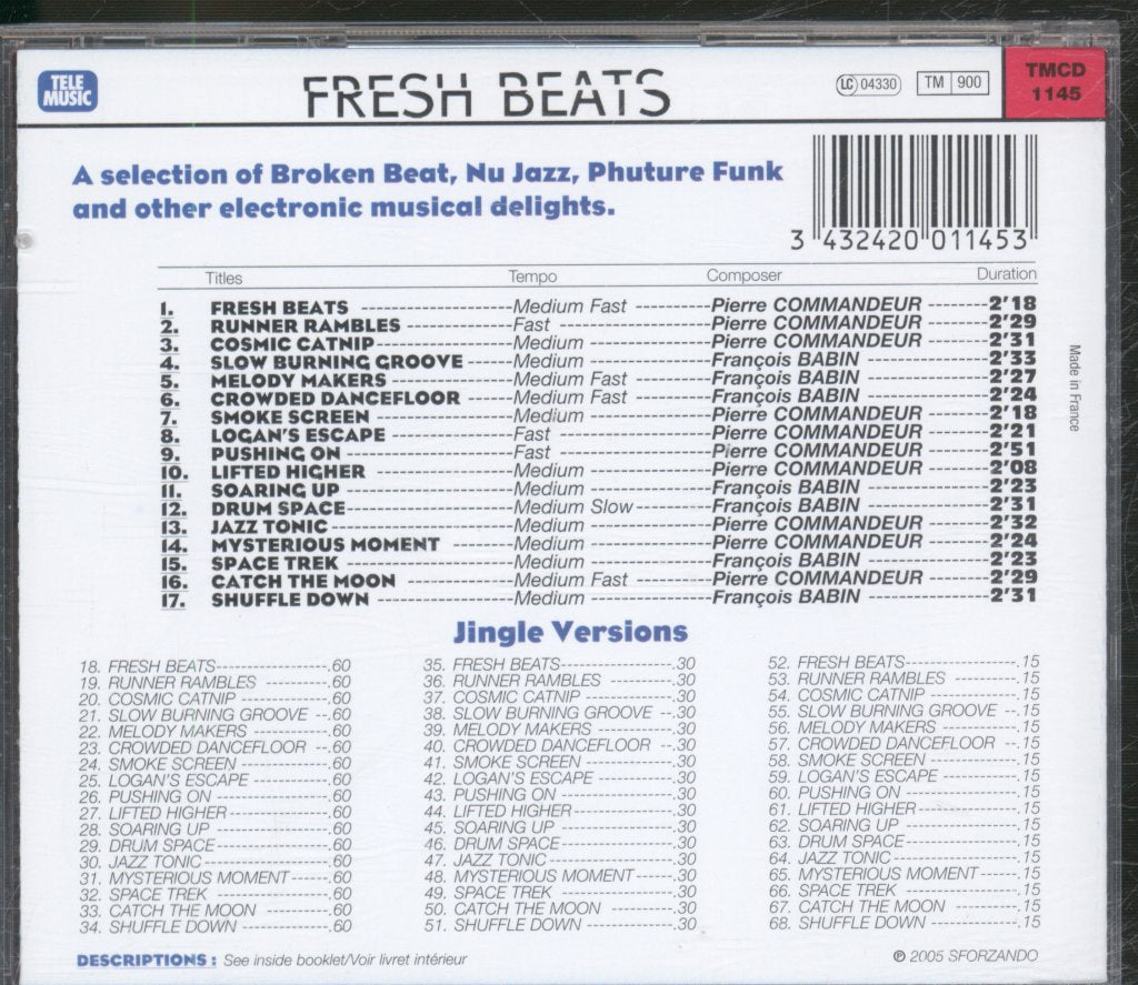 François Babin And Pierre Commandeur - Fresh Beats - Cd